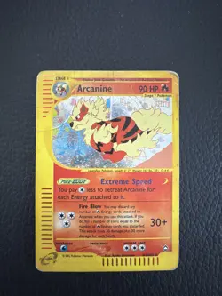 Arcanine Holo Aquapolis WOTC e-Reader Pokemon Card - Image 1
