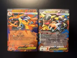 Pokemon TCG - Mega Charizard Y & Kangaskhan ex Holo Mega Evolution Promo Cards - Image 1