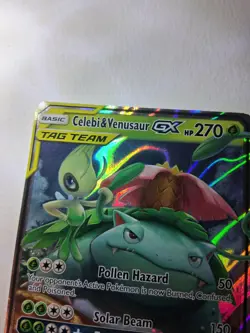 Celebi & Venusaur GX #1/181 Tag Team Ultra Rare Card **See Desc For Details** - Image 2