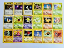 Vintage Pokemon Cards Lot of 18 Uncommon & Common WOTC 1995, 96, 98 ungraded - Image 1