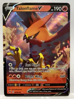 Talonflame V 029/185 - Ultra Rare Holo - SWSH Vivid Voltage Pokemon Card MINT - Image 1