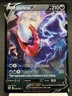 Darkrai V 098/189 - Ultra Rare Holo - Astral Radiance Pokemon Card MINT - Image 1
