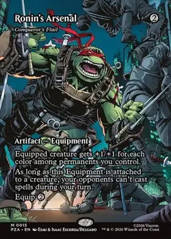 MTG TMNT Teenage Mutant Ninja Turtles Ronin's Arsenal Borderless (C) MYTHIC NM - Image 1