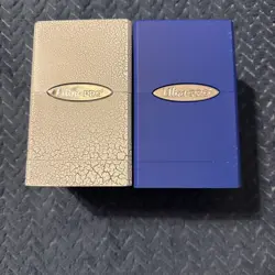 Ultra Pro Satin Tower Deck Box with Dice Tray - One Blue, One White crackle. - Image 1