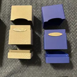 Ultra Pro Satin Tower Deck Box with Dice Tray - One Blue, One White crackle. - Image 2