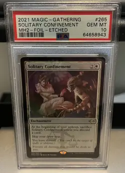 2021 MTG MH2 Solitary Confinement Foil-Etched #265 PSA 10, PSA Pop 1 - Image 1