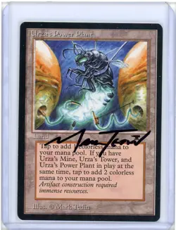 Urza's Power Plant "Bug" Antiquities Signed Artist Proof MTG - Image 1