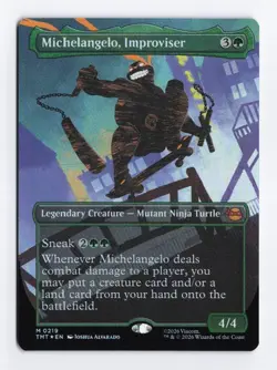 MTG TMNT Teenage Mutant Ninja Turtles Michelangelo, Improviser Borderless NM - Image 1