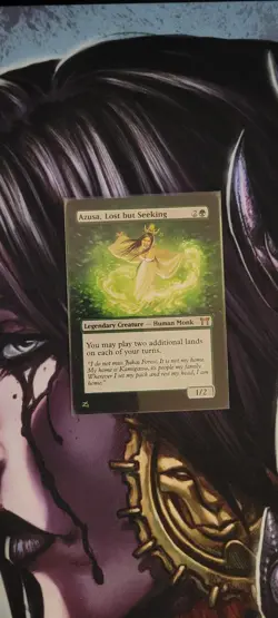 MTG ALTER: Azusa Lost but Seeking, by Unknown Artist. Extension art alter - Image 1