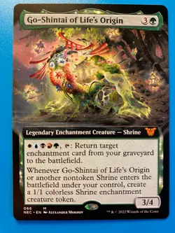 MTG 1x EXTENDED ART Go-Shintai of Life's Origin 66 Neon Dynasty Magic the x1 NM - Image 1