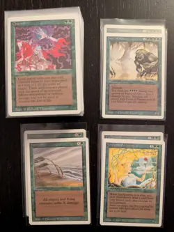REVISED * Green Lot of 73: Verduran Enchantress, Hurricane * Mostly NM * MtG - Image 1
