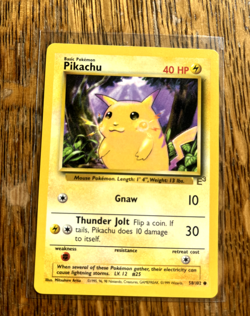 1999 Pokemon Unlimited Pikachu E3 Stamped Yellow Cheeks #58 NM - Image 1