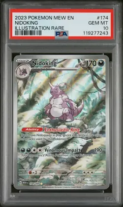 2023 Pokemon Nidoking 174/165 Sv: Scarlet & Violet 151 Holo PSA 10 GEM MINT EN - Image 1