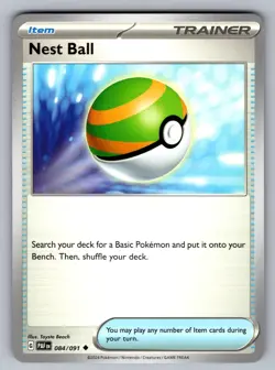 NEST BALL 084/091 UNCOMMON PALDEAN FATES POKEMON NM - Image 1