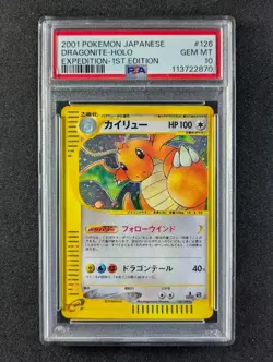 2001 Pokemon DRAGONITE #126/128 Expedition 1st Edition Cosmos Holo Rare PSA 10 - Image 1