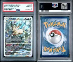PSA 10 - 2023 POKEMON SWORD & SHIELD CROWN ZENITH #GG35 FULL ART LEAFEON VSTAR - Image 4