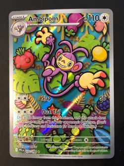 Ambipom 107/094 Me02: Phantasmal Flames Holo Pokemon NM - Near Mint Full Art - Image 1