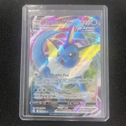 Pokemon TCG Vaporeon Vmax Evolving Skies 030/203 Holo Ultra Rare (A) - Image 1