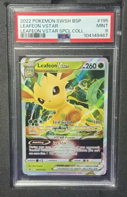 Pokemon TCG -Leafeon VSTAR - SWSH - Leafeon Special Collection Box- PSA MINT 9 - Image 1