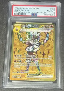 Pokemon TCG - Cinderace Ex - SVP #163 - Black Star Promo - PSA NM-MT 8 - Image 4