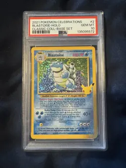 2021 POKEMON CELEBRATIONS CLASSIC COLL #2 BLASTOISE-HOLO PSA 10 - Image 1