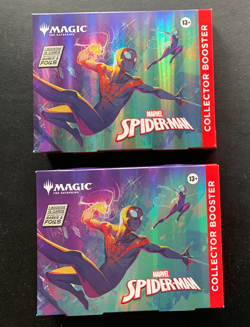 Magic The Gathering Marvel Spider-Man Factory Sealed Collector Booster 2 Box Lot - Image 1
