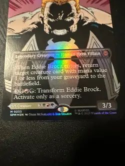 NM Borderless Foil Eddie Brock, MTG, Marvel's Spider-Man, Magic, 233 - Image 3