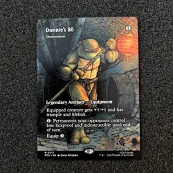 Donnie's Bo Shadowspear Borderless Mythic 0017 TMNT Ninja Turtles MTG Magic - Image 1