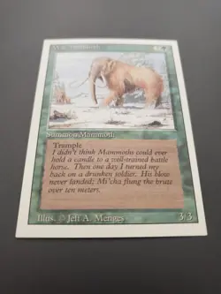 MTG Magic Miscut Misprint Oddity 4 Square Corners War Mammoth Revised Edition NM - Image 2
