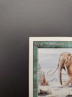 MTG Magic Miscut Misprint Oddity 4 Square Corners War Mammoth Revised Edition NM - Image 3