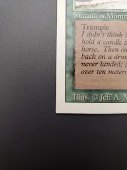 MTG Magic Miscut Misprint Oddity 4 Square Corners War Mammoth Revised Edition NM - Image 5