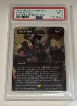 Saw in Half (Rainbow Foil) Secret Lair Drop Foil PSA 9 - Image 1