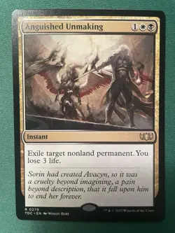 2024 Anguished Unmaking - Commander: Tarkir: Dragonstorm TDC - 279 - MTG Magic - Image 1