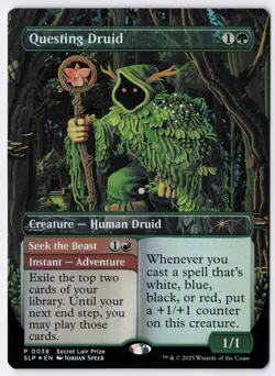 Questing Druid - Foil - Borderless - MTG Secret Lair Showdown - RareCo - Image 1