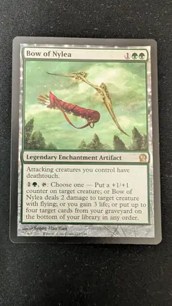 Bow of Nylea Theros Legendary Enchantment Artifact Rare Regular MTG - Image 1