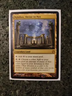 Magic: The Gathering Nykthos, Shrine to Nyx Legendary Land Card by Jung Park - Image 1