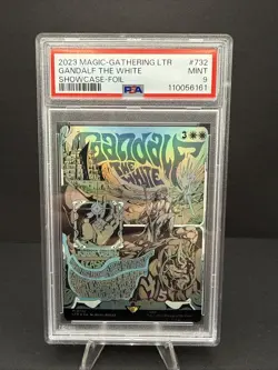Magic the Gathering Gandalf the White Borderless Foil Showcase PSA 9 #732 2023 - Image 1