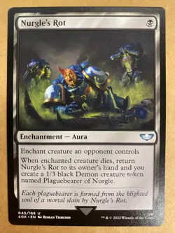 MTG 1x Nurgle's Rot # 45 Universes Beyond Warhammer 40000 Magic Gathering x1 NM - Image 1