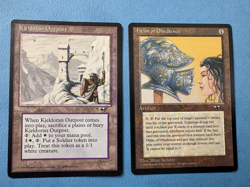 MTG Alliances, Kjeldoran Outpost and Helm of Obedience! 1995 Vintage Magic! - Image 1
