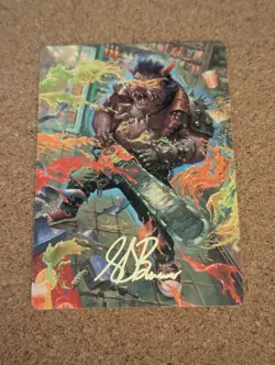 MTG Bebop, Porcine Punk #52/54 (Gold-Stamped Signature) TMNT Art Series - Image 1