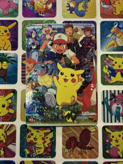 Pokemon Pikachu Vintage Pocket Monsters Vending HOLO Prism Sticker Nintendo 98 - Image 1