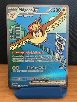 Pidgeot ex - 225/197 - *SIR* - Obsidian Flames - Pokemon TCG - Mint - Image 1