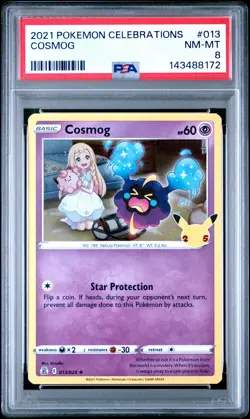 2021 POKEMON CELEBRATIONS #013 COSMOG PSA 8 - Image 1