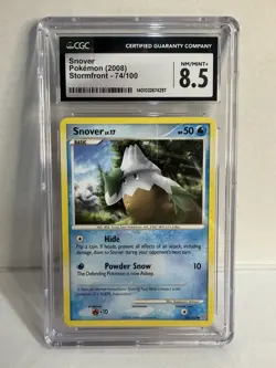CGC Snover 2008 Stormfront 74/100 Pokemon Card NM/Mint+ - Image 1