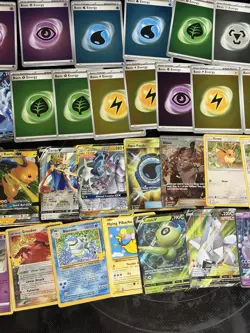 Mixed Pokemon Card Lot Tag Team & 21 Holo Swirl Energy From 151 Set- All LP-NM - Image 4