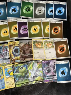 Mixed Pokemon Card Lot Tag Team & 21 Holo Swirl Energy From 151 Set- All LP-NM - Image 5