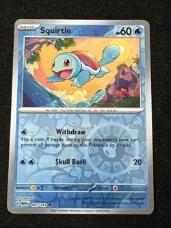 Squirtle #007/165 SV: Scarlet & Violet 151 Reverse Holo - Pokemon NM - Image 1