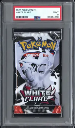 Pokemon Scarlet&Violet White Flare SEALED Booster Pack PSA 9 MINT - Image 1