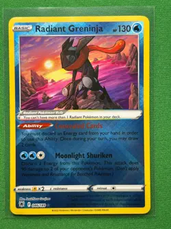 Radiant Greninja 46/189 Pokemon Astral Radiance Holo Rare NM - Image 1