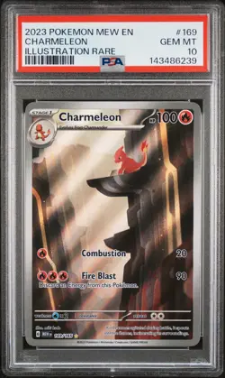 2023 POKEMON MEW EN-151 ILLUSTRATION RARE #169 CHARMELEON PSA 10 - Image 1